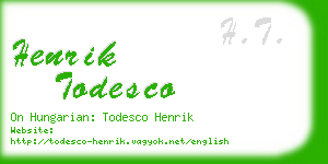 henrik todesco business card